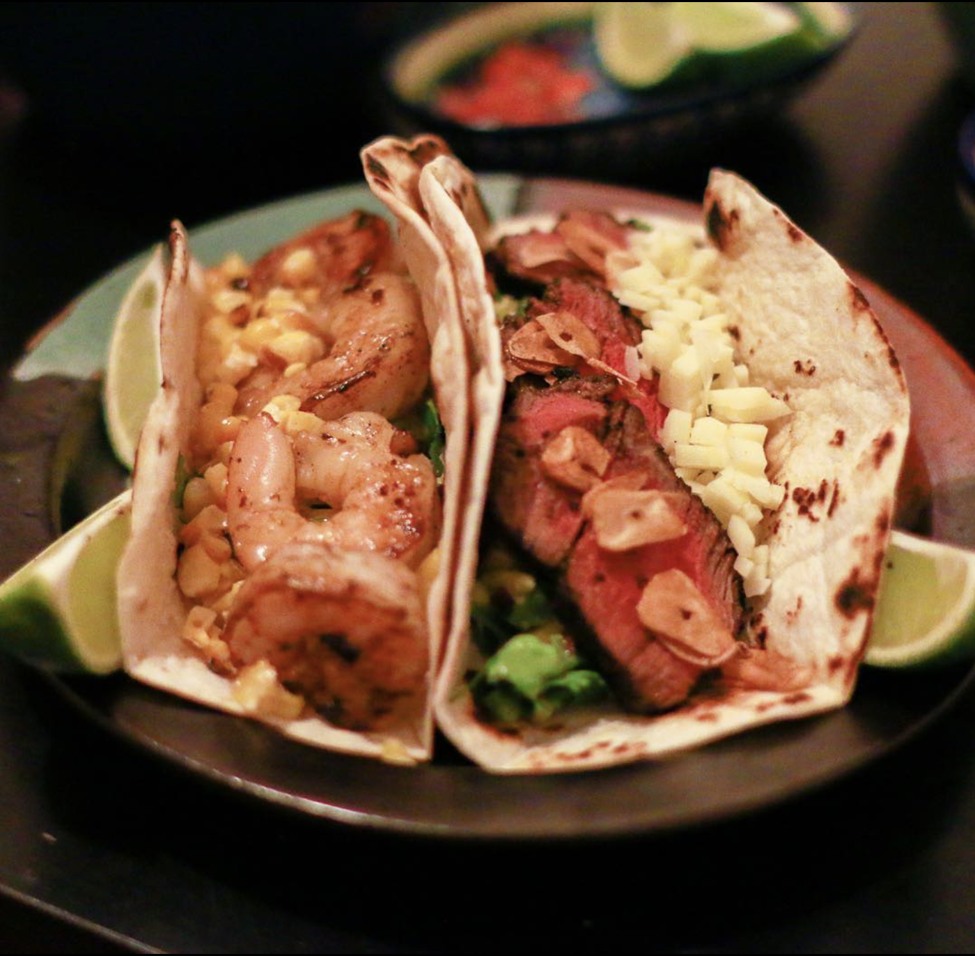 Steak and Shrimp Tacos